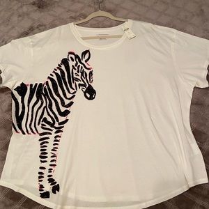 Anthropologie Zebra T-shirt 3X